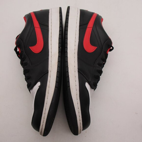 Nike Air Jordan 1 Low Men\'s Size 13 Black Fire Red White Sneakers 553558-063 main image 9